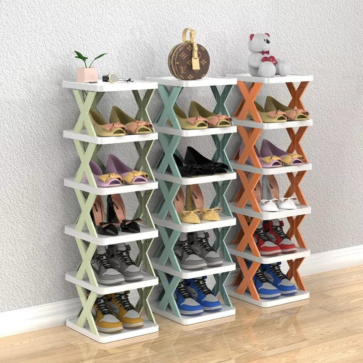 6-lags Enkel Skohylle Plast Enkel Hylle (Gratis Levering) Skanto