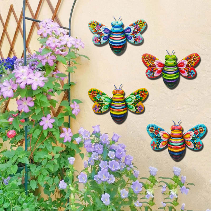 Skanto | Iron Bee Art Skulptur Hengende Veggdekorasjoner for Hage