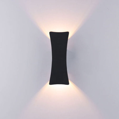 Moderne Enkle Rektangulære Buede LED Utendørs Vanntette Vegglampe | Skanto