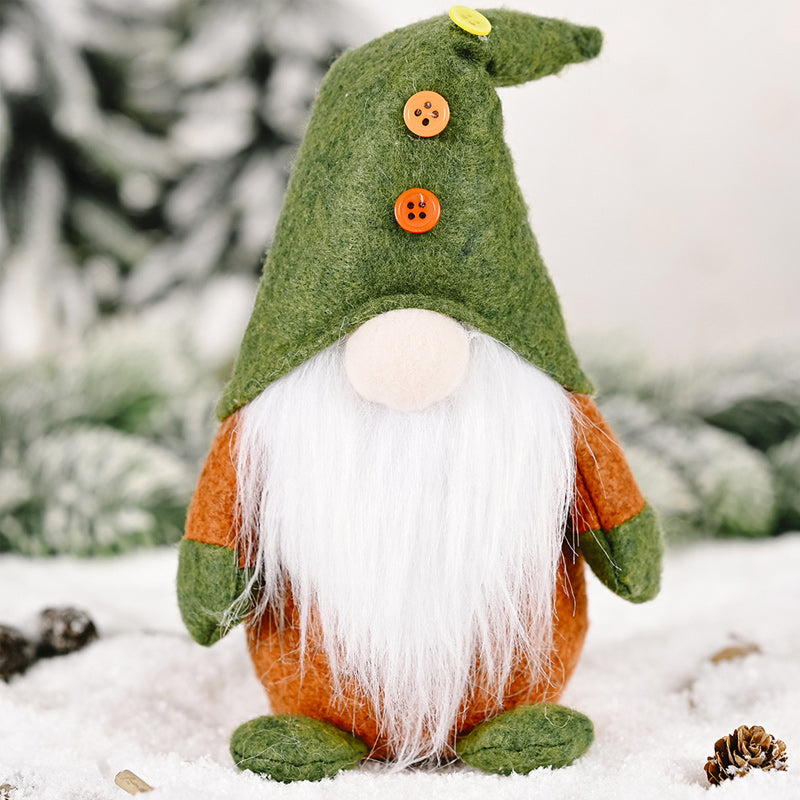 Skanto | Julegrønn Ansiktsløs Gammel Mann Alf Figurine