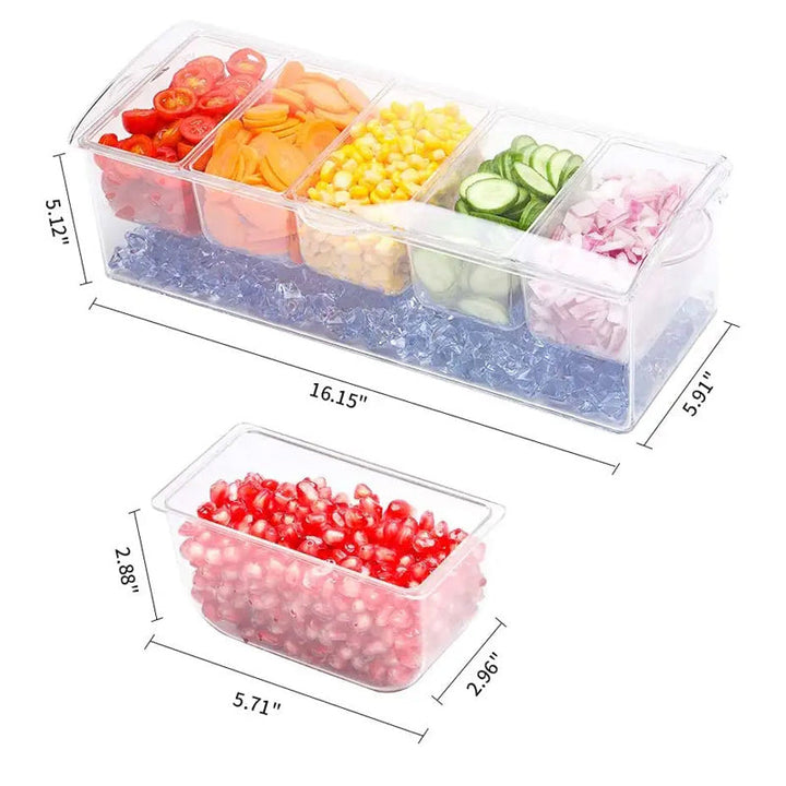 Ice Chilled Condiment Tray Set | Skanto