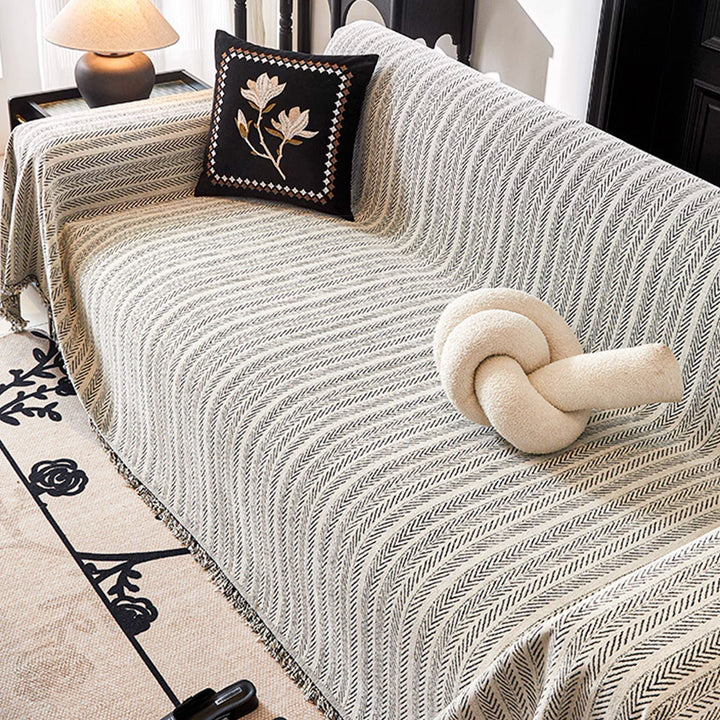 Herringbone Mønster Sofa Deksel - Moderne, Stilfullt & Holdbart Sofabeskyttelse | Skanto
