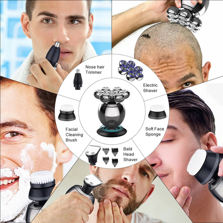 Skanto | FlexiShave Pro – 7D Elektrisk Barberhøvel for Glatt & Irritasjonsfri Barbering