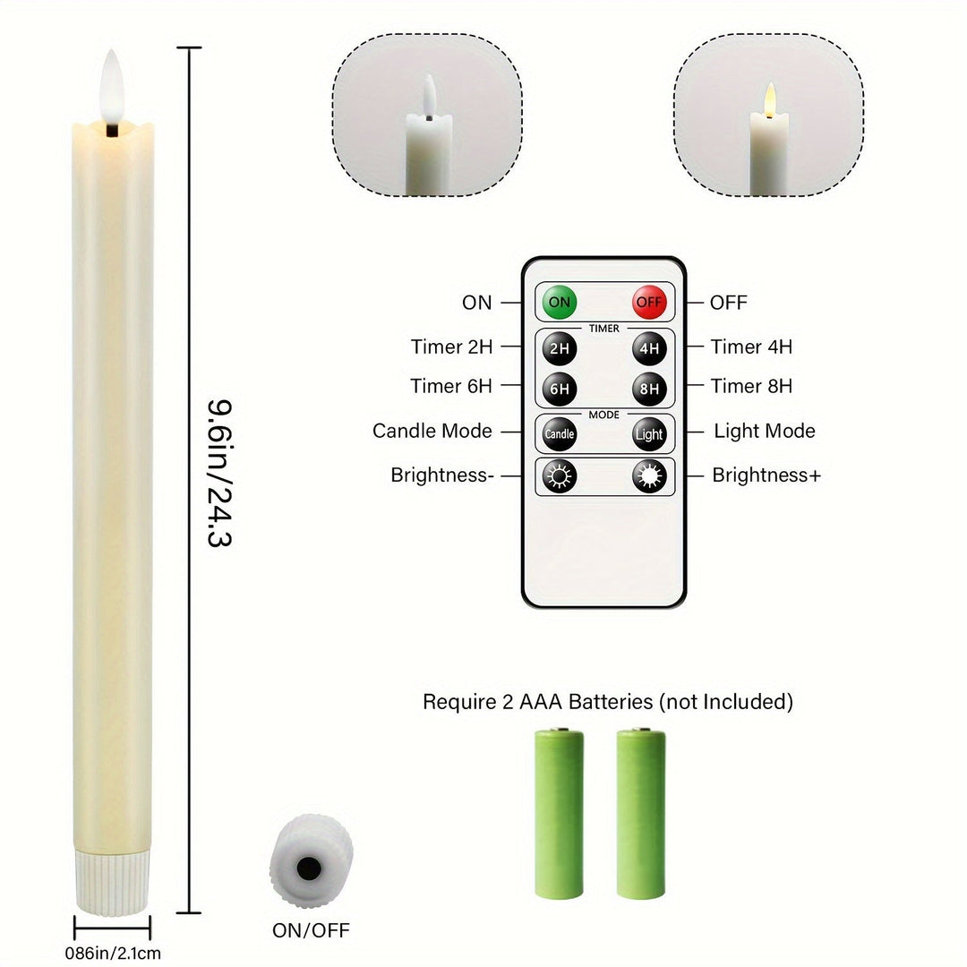 Eebuss Flameless Cone Candles – Realistisk LED Effekt Skanto