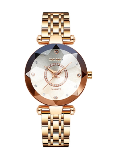 Sternenklare Damenuhr aus Edelstahl