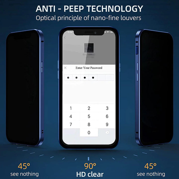 Skanto | Magnetisk herdet glass dobbeltsidig passende for iPhone