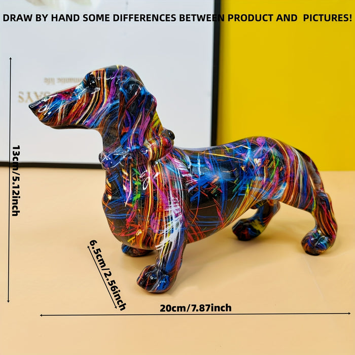 Skanto | Dachsund Glede – Fargerik Dachsund Ornament for en Lekfull Touch hjemme