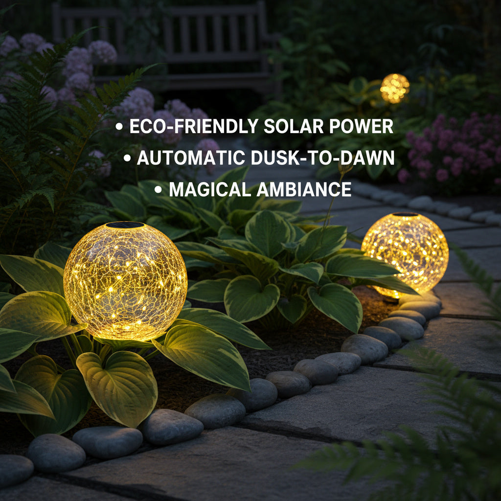 Skanto | Solcelledrevet Glasskule Magisk Hagelys