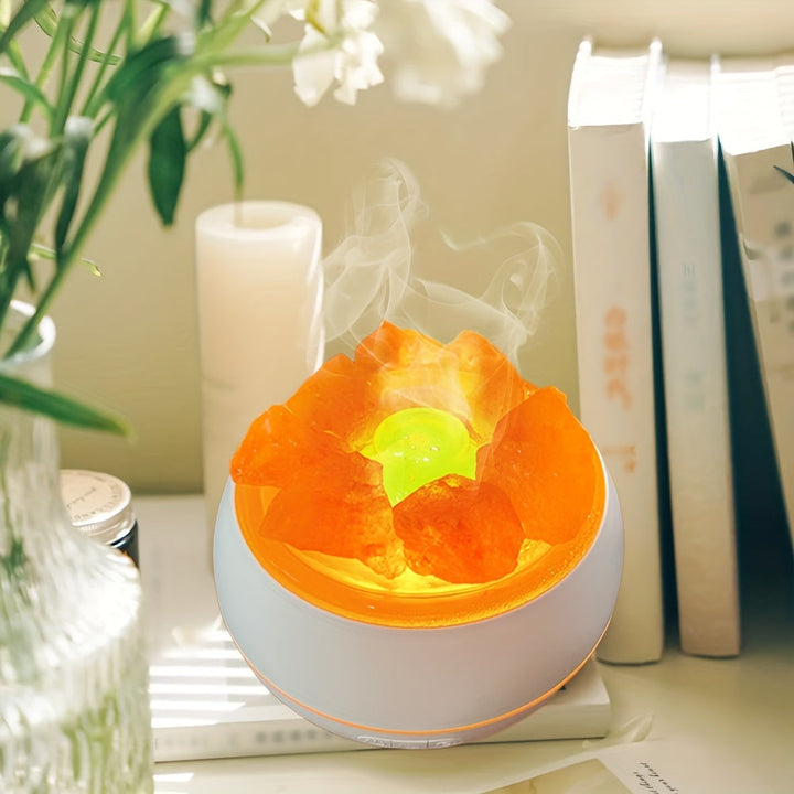 Skanto | Saltlampe diffusor - 3-i-1 essensiell oljediffusor, Himalayasaltlamper & luftfukter