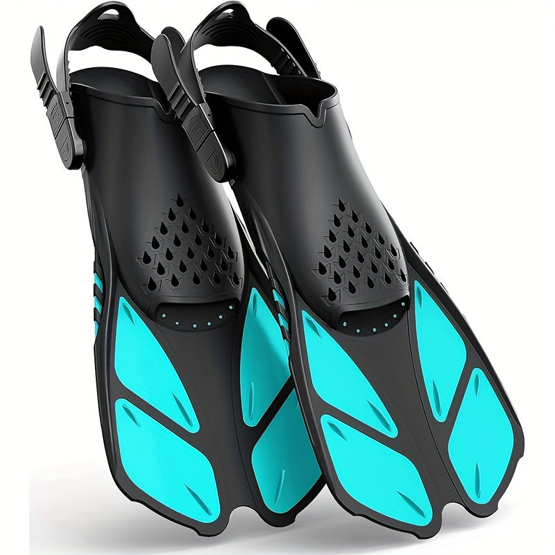 Skanto | Snorkel finner SeaVana Glide | Justerbare & Korte | Åpen Hæl | For Reise & Fritid | Unisex