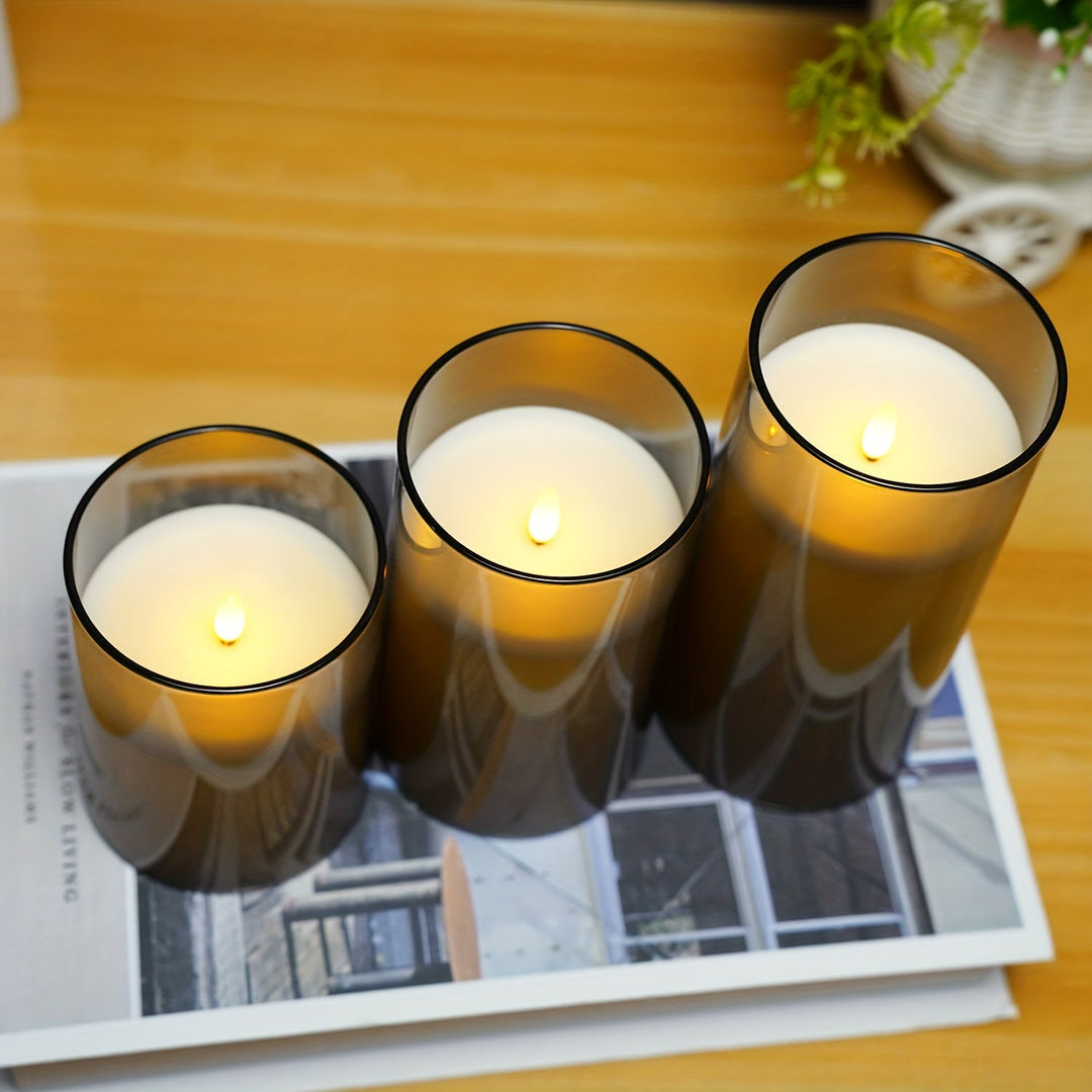 FlamelessGlow – Grå LED Lys med Timer Skanto