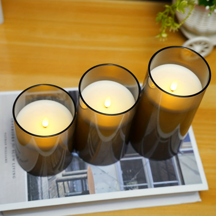 FlamelessGlow – Grå LED Lys med Timer Skanto