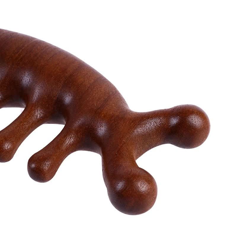 Norvo | Luksus Sandeltre Massasje Kam | Antistatisk & ideell for hårpleie & hodebunnsmassasje