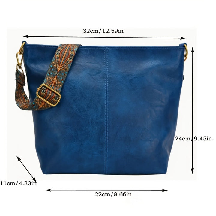 Skanto | CityPure PU Messengerbag – Hvit Urban Skulderveske med Glidelås