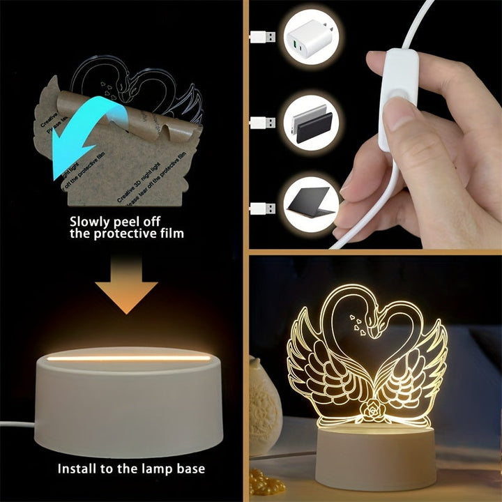 SwaneLume – USB 3D LED Bordbelysning Skanto