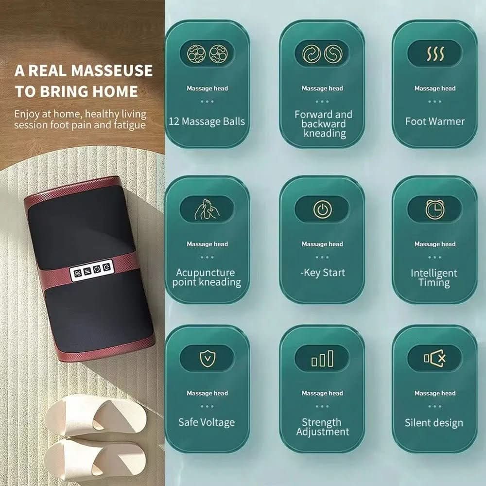 Norvo | Luksus Shiatsu fotmassager med varmefunksjon | 12 3D massasje baller & timer