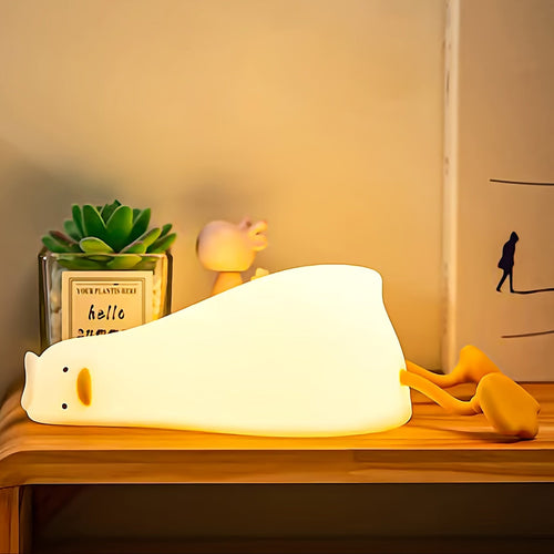 Skanto | Sleeping Duck Lampe - Oppladbar Dimmbar Silikon Nattlys