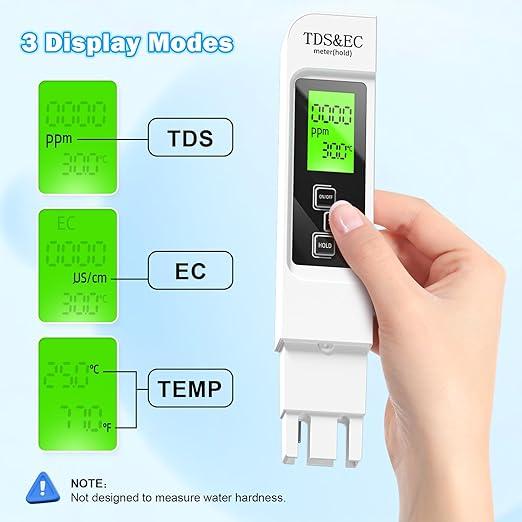 TDS Meter 3-i-1 Digital Vannkvalitet Tester | Skanto