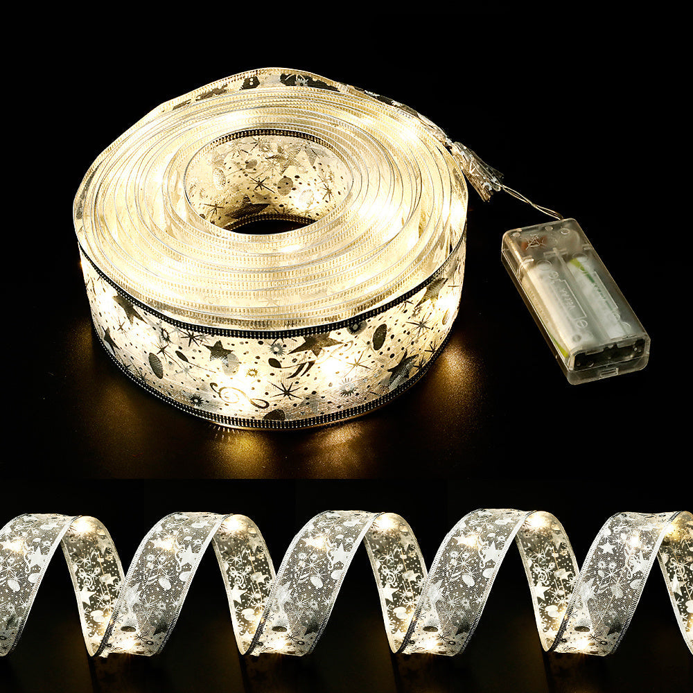 Skanto | Dekorativt Bånd med Fargerik LED-belysning – 5cm Bredt Stoff Lysbånd