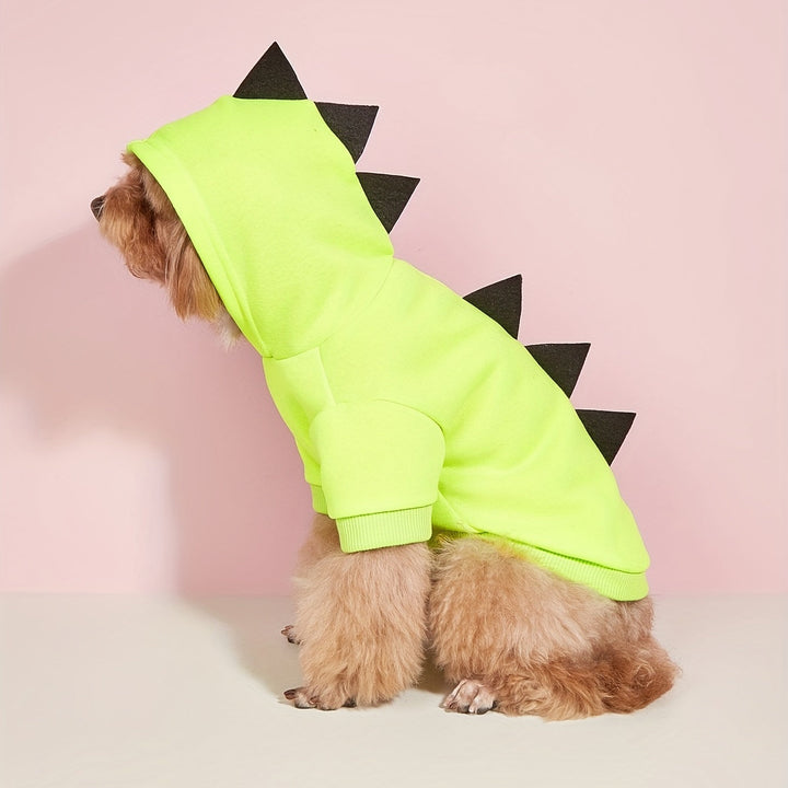 Skanto | Hund Halloween Kostyme Fleece Dinosaur Hoodie | Kjæledyrantrekk Varm