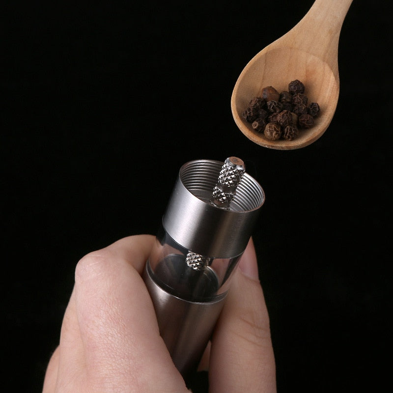 1stk Rustfritt Stål Manuell Salt- og Pepperkvern Trykk Pepperkvern | Skanto