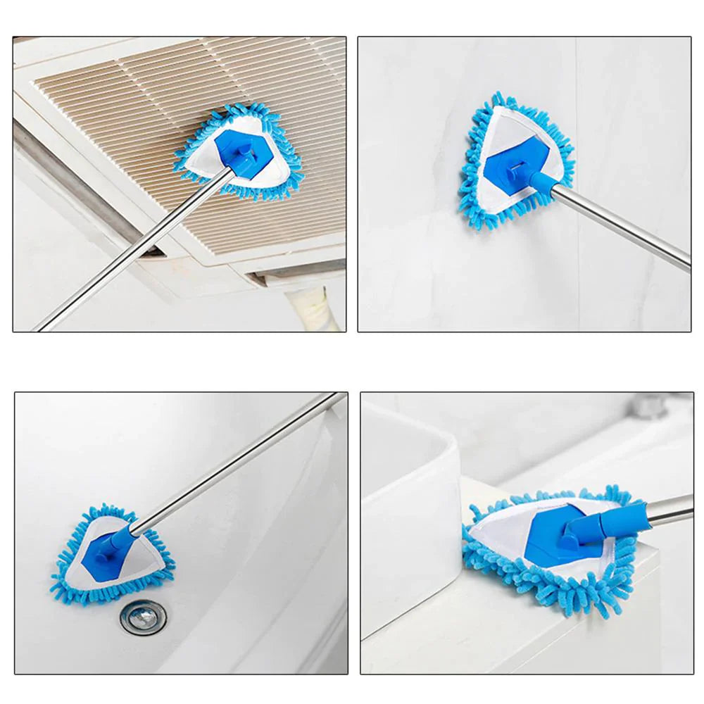 180 Grad Roterbar Justerbar Mikrofiber Teleskopisk Triangelmopp, Skanto