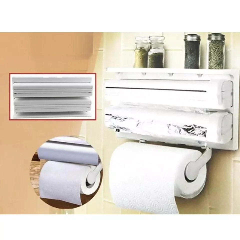 3 I 1 Kjøkken Trefoldig Papirdispenser & Holder Skanto