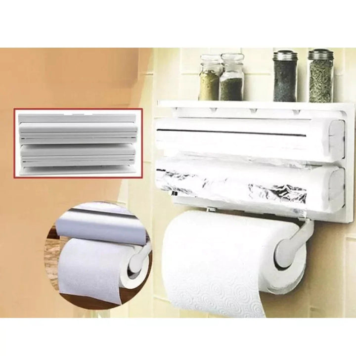 3 I 1 Kjøkken Trefoldig Papirdispenser & Holder Skanto