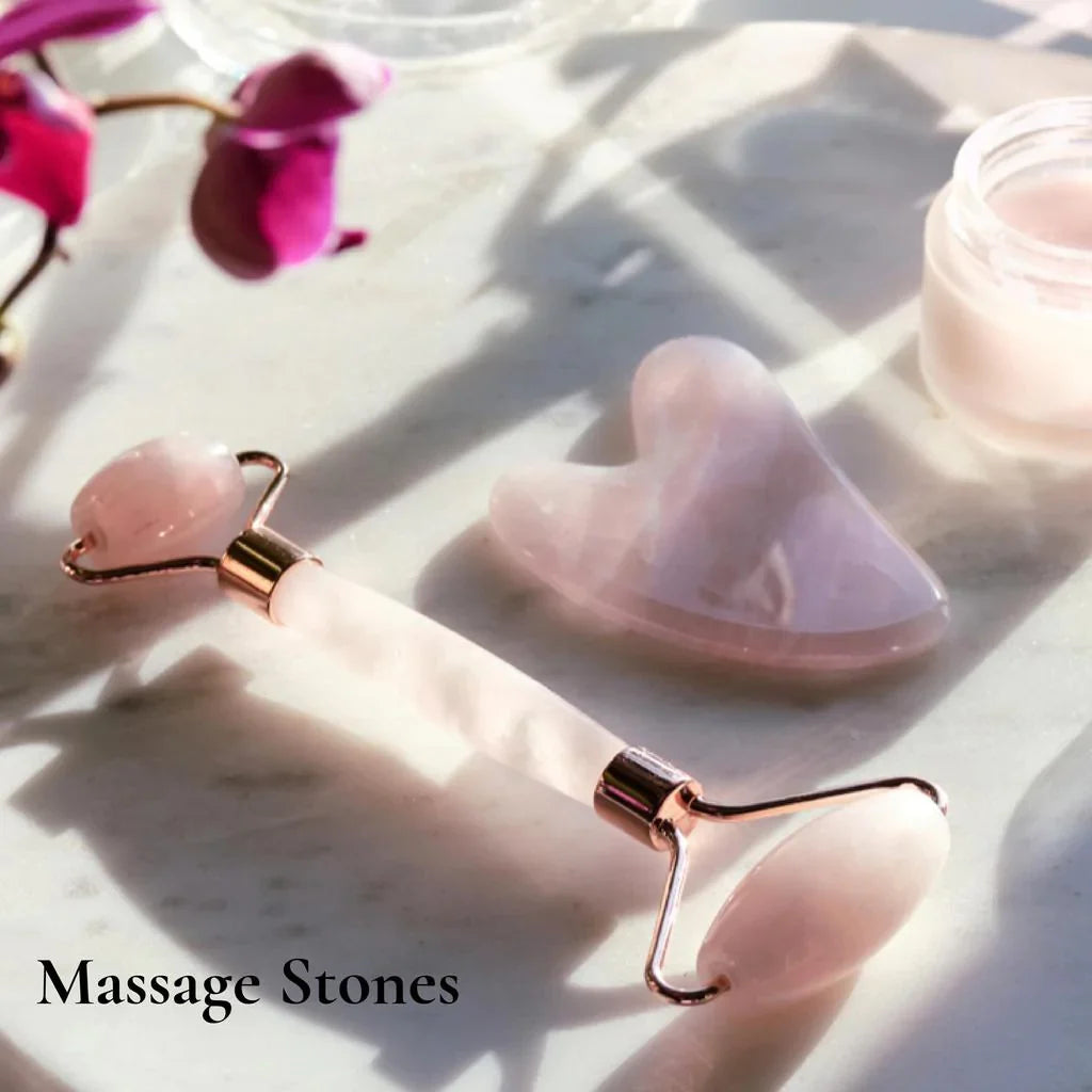 Jade Roller & Gua Sha, Ansiktsrulle, Ansikts skjønnhetsrulle hudpleieverktøy, Skanto