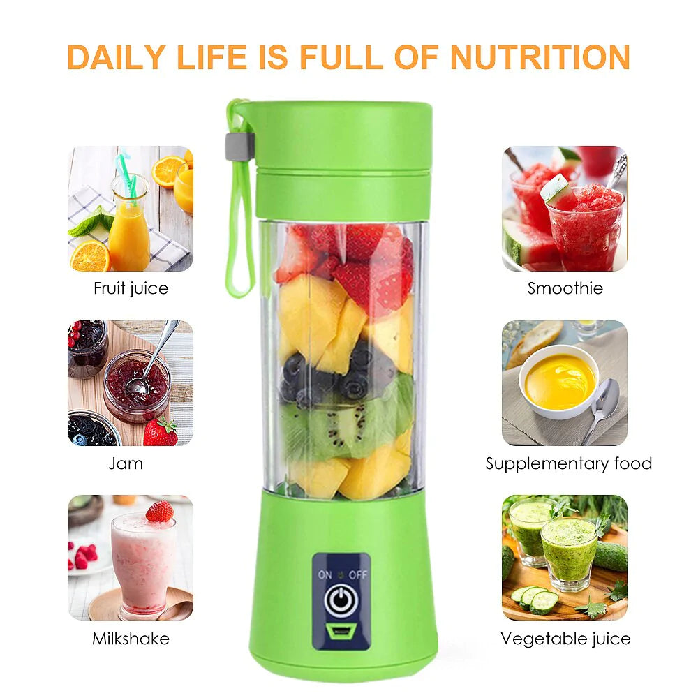 Bærbar oppladbar reisejuicer blender 6 blad Skanto