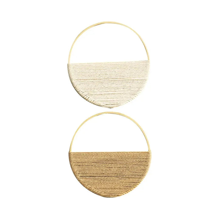 Sirkulær Makrame Veggdekor med Symmetrisk Design Skanto