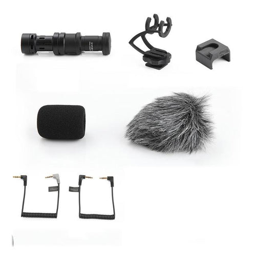 2 i 1 Retningsbestemt Kondensator Video Mikrofon Monter for Mobiltelefon | Skanto