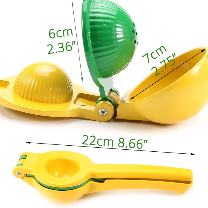 2-i-1 Aluminium Sitron Lime Presse og Håndholdt Manuell Sitrus Juicer | Skanto
