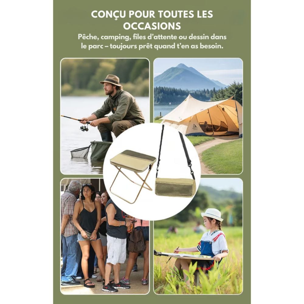 2-i-1-Stuhltasche – Ultraleichter, faltbar ryggsekk med integrert Sitz