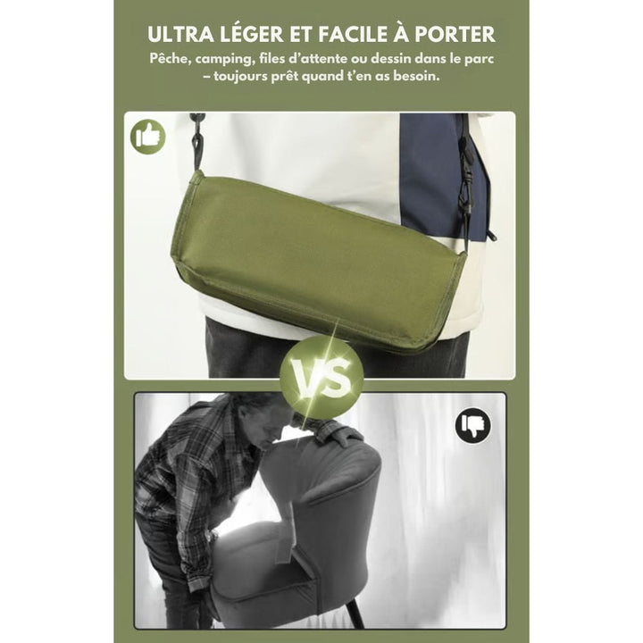 2-i-1-Stuhltasche – Ultraleichter, faltbar ryggsekk med integrert Sitz