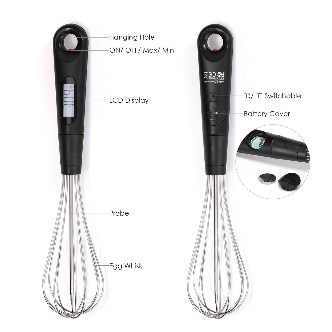 Skanto | 2-i-1 Instant-lese Mat Termometer og Eggvisp