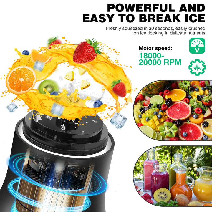 2 i 1 Bærbar Blender Elektrisk Juicepresse og Smoothie Mixer Mini Blender | Skanto