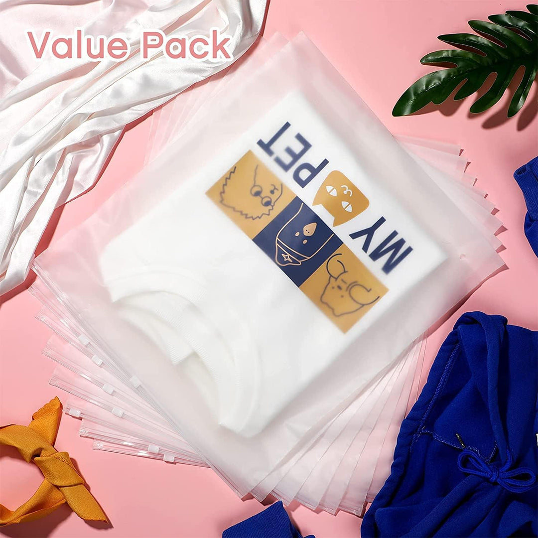 Mehrzweck-Aufbewahrungsbeutel mit mattiertem Reißverschluss – 20er-Packung Kunststoff-Kleiderhüllen (Beim Kauf von 2 Sets erhalten Sie 1 gratis)