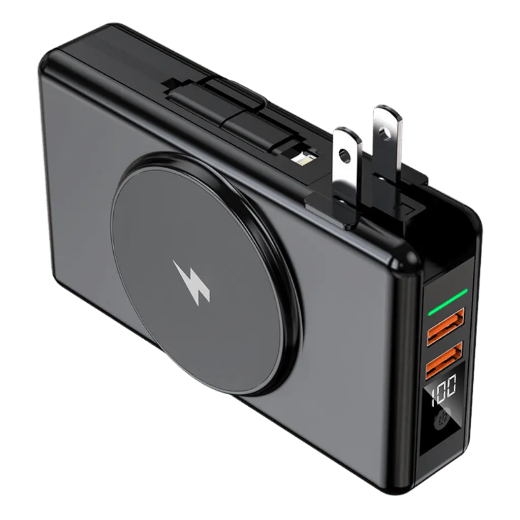Skanto | EnergieMate 5-i-1 Powerbank – 15 000mAh med hurtigladerfunksjon