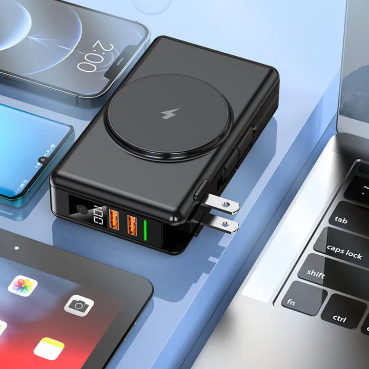 Skanto | EnergieMate 5-i-1 Powerbank – 15 000mAh med hurtigladerfunksjon
