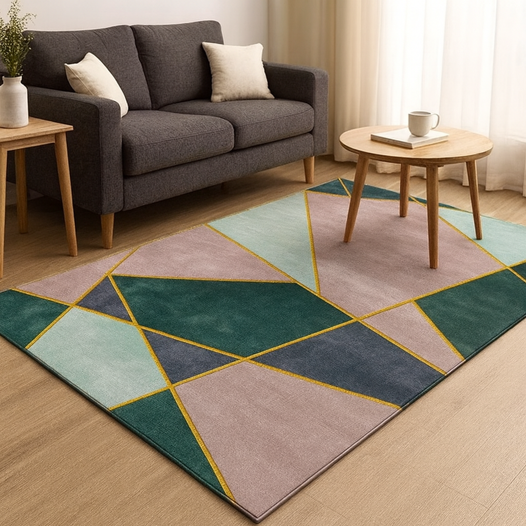 Skanto | Teppe Moderne Geometrisk Polyester Vaskbar Sklisikker