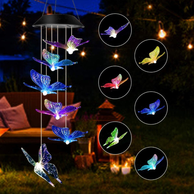 LED Solcelle Sommerfugl Vindspill Hage Hengelys Skanto