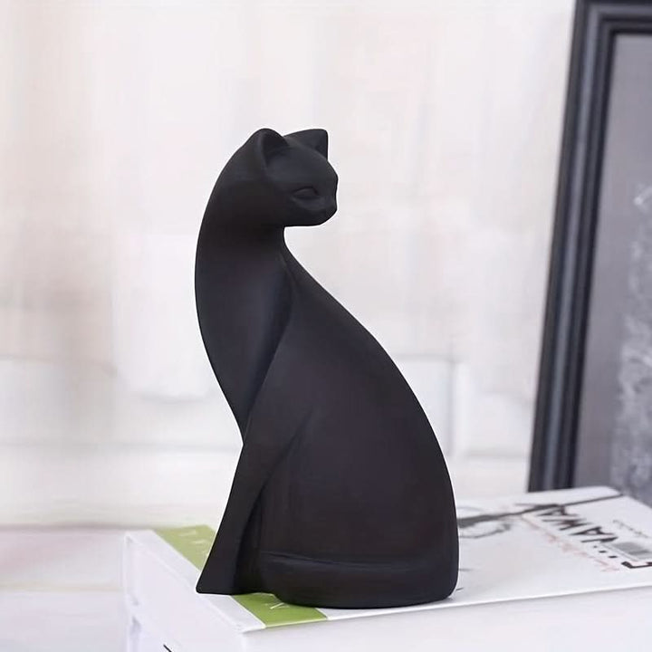 Skanto | Moderne Harpiks Katt Figur – Nordisk Stil Dekor