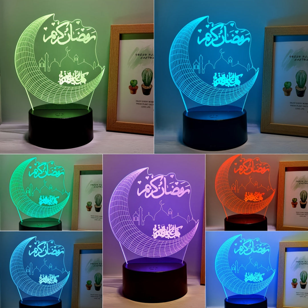 MoonPalace - 3D Farge Kveldslampe Touch Skanto