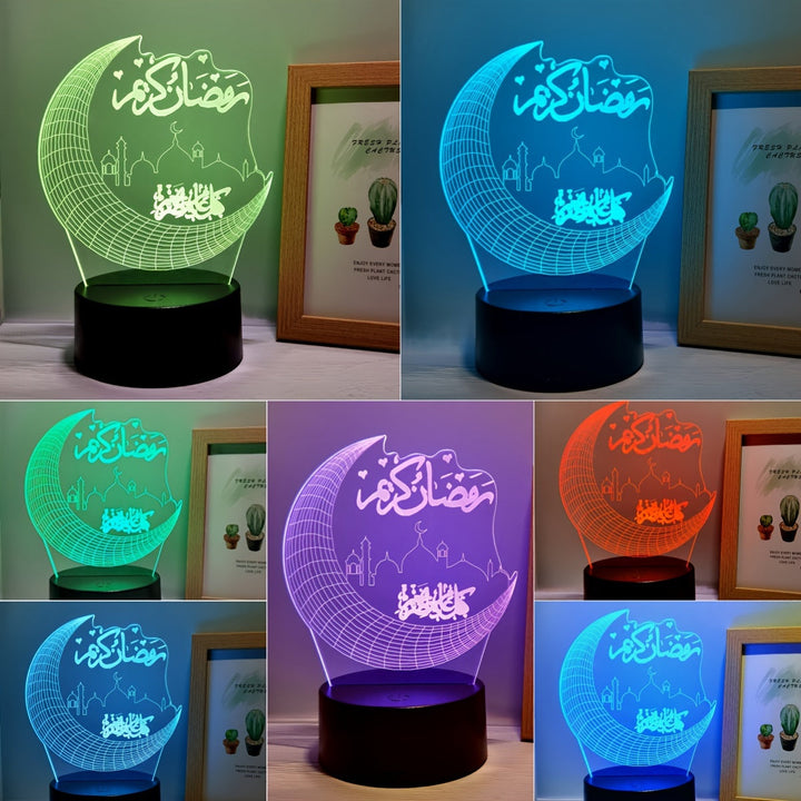 MoonPalace - 3D Farge Kveldslampe Touch Skanto