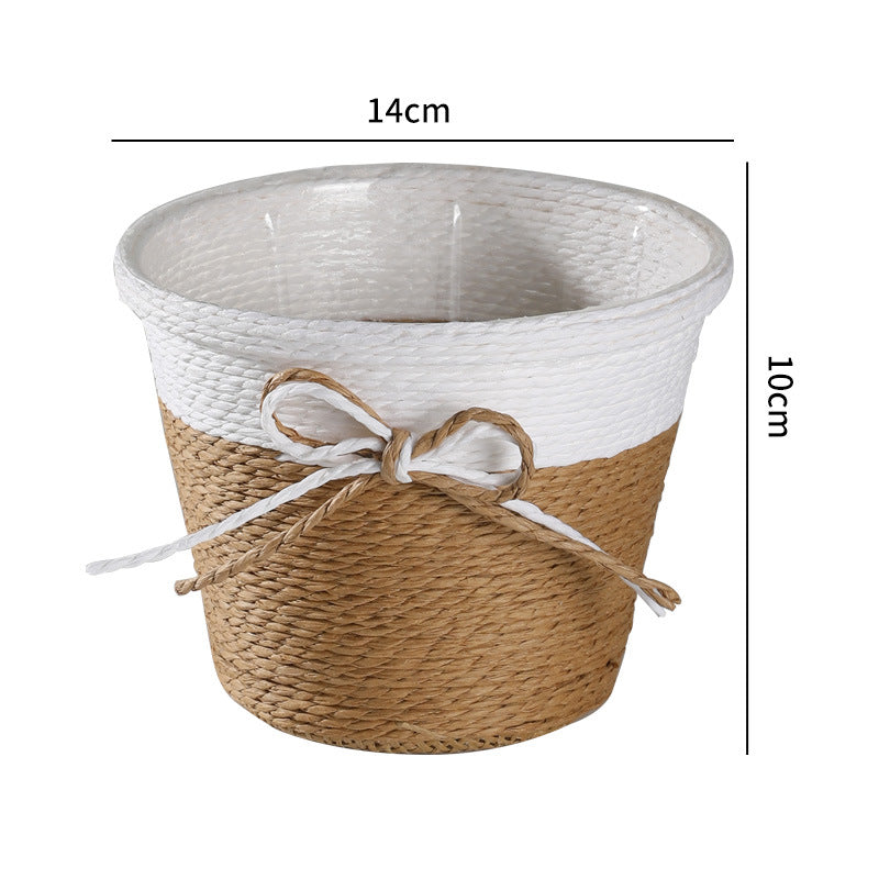 Dekorativ Woven Plantekrukke Skanto