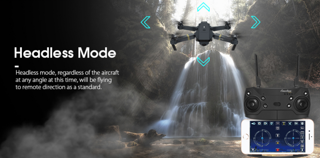 Skanto | Skyhawk HD sammenleggbar luft selfie drone med kamera 2MP