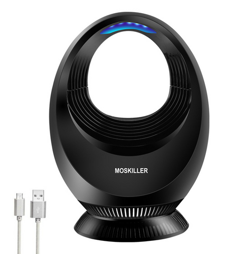 Skanto | Elektronisk LED Myggrepeller Lampe, med Dual Myggdraping Teknologi, Fysisk Myggdraping, LED Bionisk Lyskilde, Syv-blad Vifte og USB Strømforsyning, Lavt støy, Giftfri og Ikke-forurensende, for Hjem & Kontor