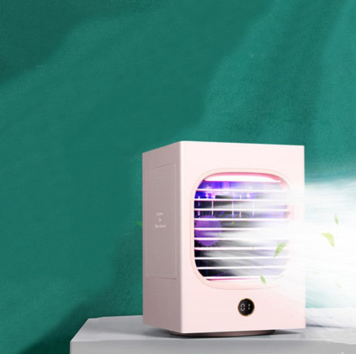 Skanto | Oppladbar Hode-vifting Vifte, med 120¬∞ Hode-vifting, UV Lampe, Rask Kjøling, Digital Skjerm, 3 Moduser, Lav Støy og Stor Vind, for Hjem, Kontor, Fest og Mer