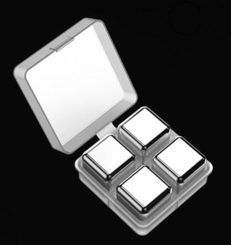 Norvo | Gjenbrukbare 304 rustfrie stålisbiter, med 3-minutters hurtigkjøling og bærbar oppbevaringsboks, uten å fortynne smaken, for drinker, kaffe, vin og mer